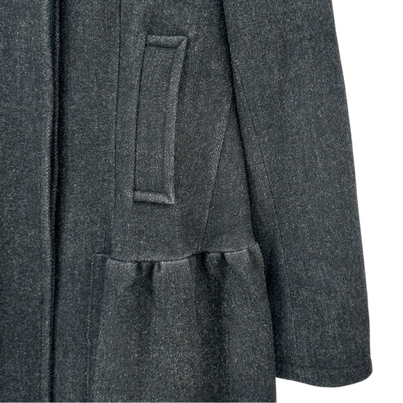 [sold] Dries Van Noten Charcoal Dark Gray Single Breasted Wool Blend Car Coat - Picture 3 of 7